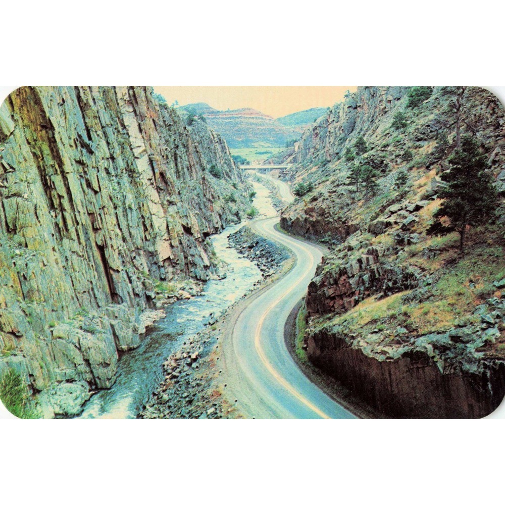 Vintage Thompson Canyon Colorado Highway 34 Estes Park Postcard 3355